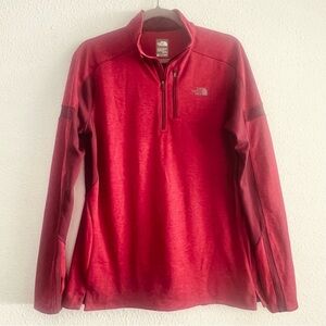 The North Face Women’s Athletic FlashDry 3/4 Zip Jacket Size XL  Burgundy